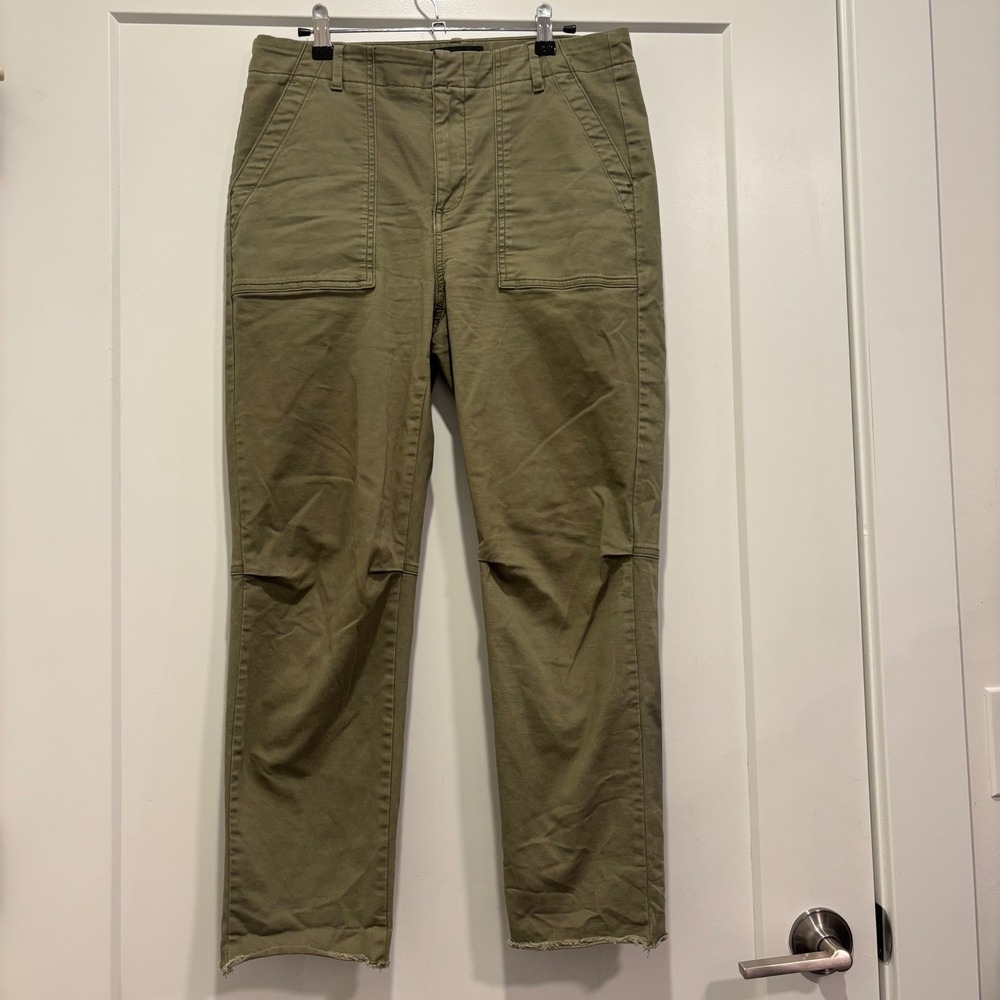 Banana Republic Girlfriend Authentic Chino‎ Olive Green Utility Pants Size 6